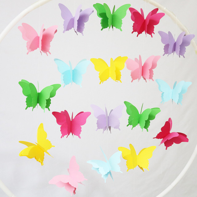 2.8m Paper Butterfly String 18pcs 3d Paper Butterfly Garland Buntings For  Wedding Birthday Festival Diy Home Decoration Hanging - Ceiling Party  Decorations - AliExpress